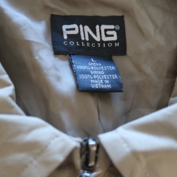 NWT PING COLLECTION KHAKI TAN FULL ZIP JACKET L * - Picture 14 of 14